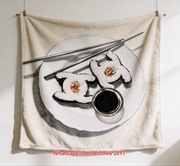 Chanel Sushi Roll Print Flannel Throw Blanket IMG_7175